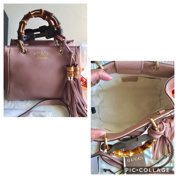 Gucci Bamboo Shopper In Old Rose - Picture 5 of 8